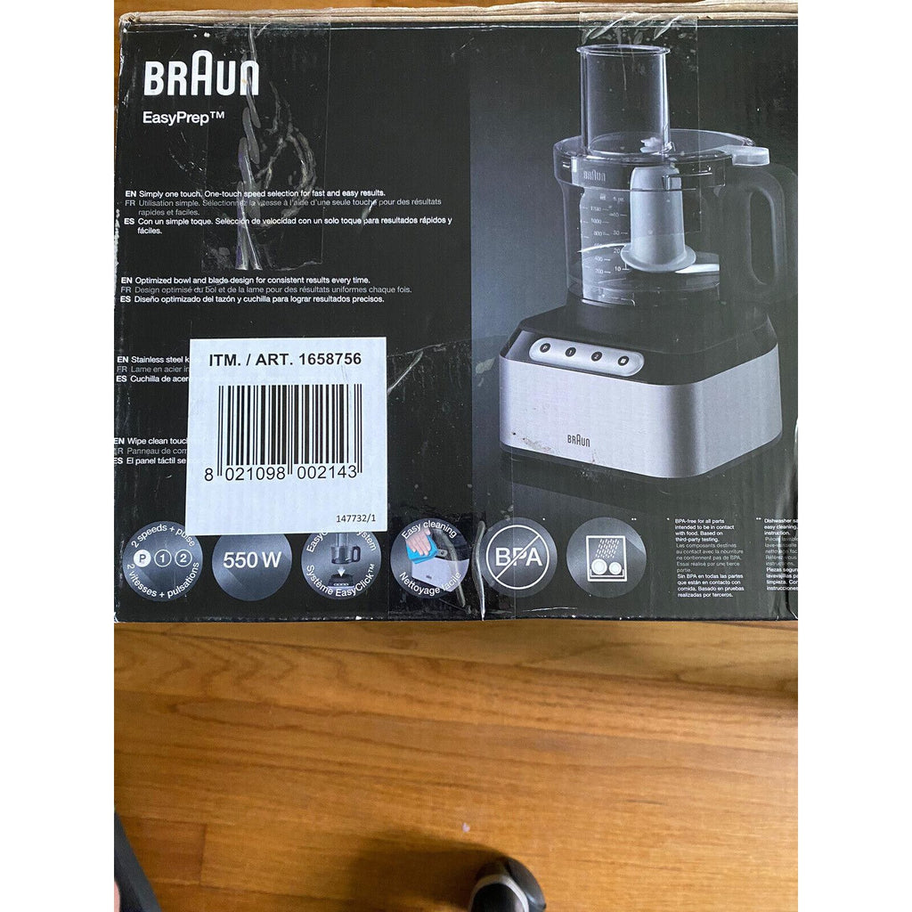 Braun 8 Cup Food Processor Certified Refurbished Electro Vision Inc