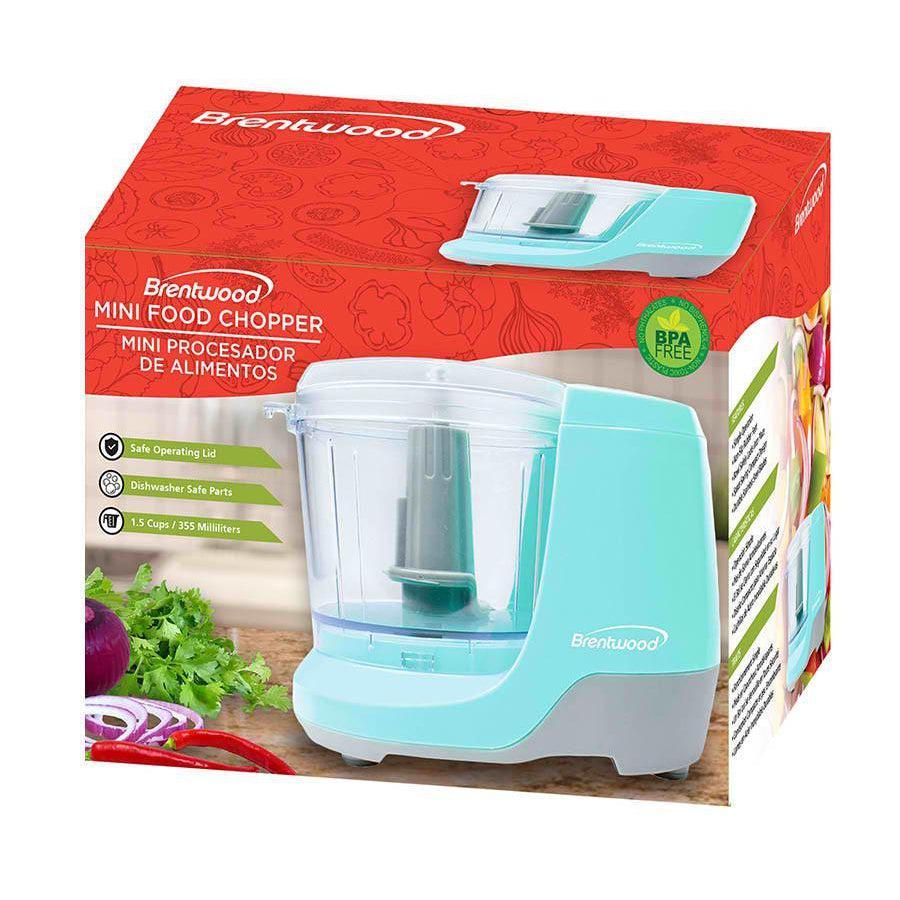 Brentwood MC109BL Mini Food Chopper Blue Electro Vision Inc