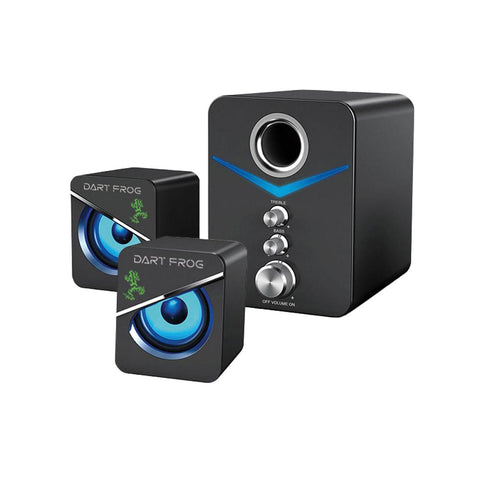 Wholesale-Dart Frog 53648 Computer Speakers with Subwoofer Black-Speakers-DF-53648-Electro Vision Inc