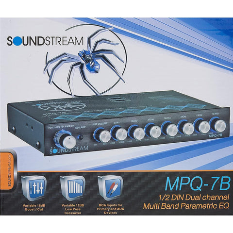 Wholesale-Soundstream MPQ-7B 7-Band 1/2 DIN Equalizer-Car Audio-Sou-MPQ7B-Electro Vision Inc