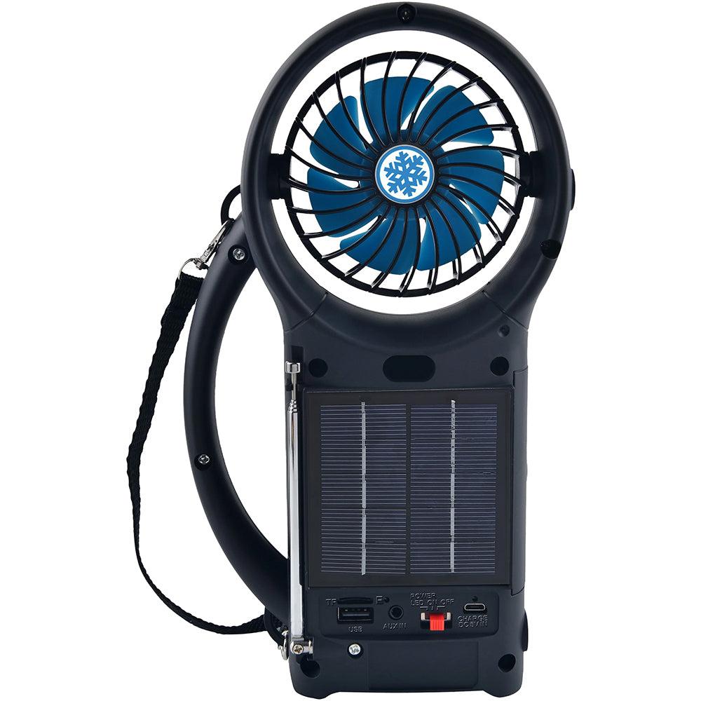 Supersonic Solar Power Bluetooth Speaker with FM Radio / LED Torch Light / Fan
