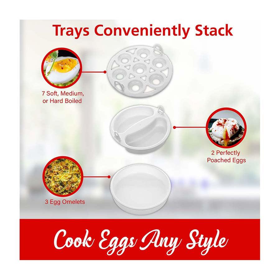 Brentwood TS1045W Electric 7 Egg Cooker with Auto Shut Off, White Electro Vision Inc