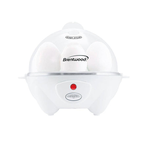 Wholesale-Brentwood TS-1045W Electric 7 Egg Cooker with Auto Shut Off, White-Egg Cooker-Bre-TS1045W-Electro Vision Inc