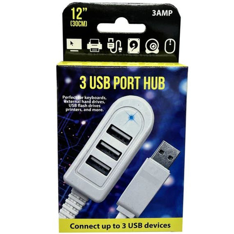 Wholesale-3-Port USB CA229 Expander 12"-USB Ports-USB-CA229-Electro Vision Inc