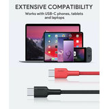Wholesale-AUKEY CB-CD28 USB C Cable USB C to USB C Cable [2 Pack 6.6ft]-Cable-Auk-CBCD28-Electro Vision Inc