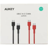Wholesale-AUKEY CB-CD28 USB C Cable USB C to USB C Cable [2 Pack 6.6ft]-Cable-Auk-CBCD28-Electro Vision Inc