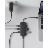 Wholesale-AUKEY CBC71 8 in 1 USB C Hub with Ethernet Port, 4K USB C to HDMI Black-Ethernet Hub-Auk-CBC71-Electro Vision Inc