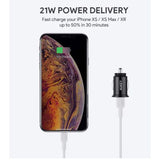 Wholesale-AUKEY Dual (USB-C/USB-A) Car Charger - 21W-Auk-CCY11-Electro Vision Inc