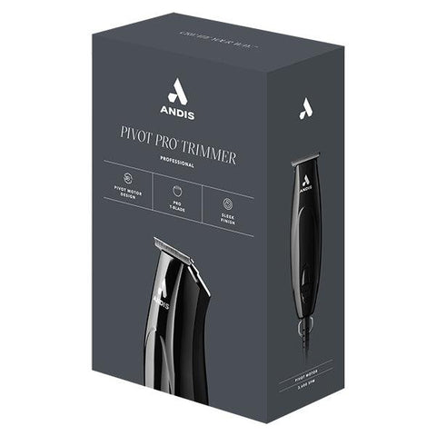 Wholesale-Andis 24805 Professional PivotPro Beard & Hair Trimmer with Carbon Steel T-Blade - Black-Hair Clipper & Trimmer Accessories-And-24805-Electro Vision Inc