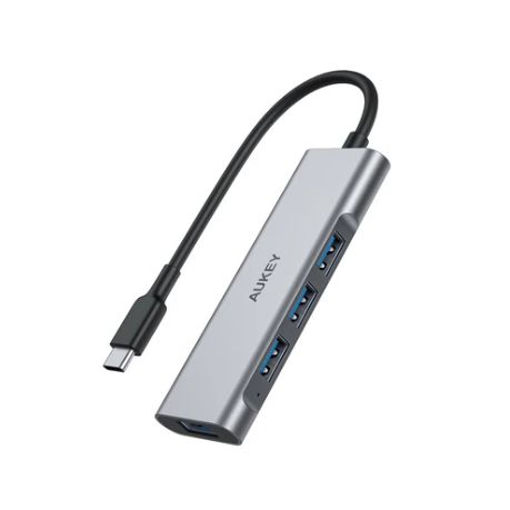 Wholesale-Aukey CB-C94 4-Port USB C Hub Aluminum Alloy with 4 USB 3.0 Ports-USB Ports-Auk-CBC94-Electro Vision Inc