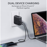 Wholesale-Aukey Focus Mix 60W Dual-Port PD Charger with Dynamic Detect PA-D3-Charger-Auk-PAD3-Electro Vision Inc