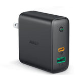 Wholesale-Aukey Focus Mix 60W Dual-Port PD Charger with Dynamic Detect PA-D3-Charger-Auk-PAD3-Electro Vision Inc
