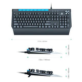 Wholesale-Aukey Mechanical Keyboard Blue Switches 104key with Volume Control Button KMG17-Auk-KMG17-Electro Vision Inc