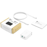 Wholesale-Aukey Wall Charger, Quick Dual Charging 3.0 with USB-C Cable-Charger-Auk-PAY2-Electro Vision Inc