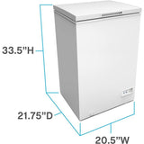 Wholesale-Avanti CF35F0W 3.5-cu ft Manual Defrost Chest Freezer White-Freezer-Ava-CF35F0W-Electro Vision Inc