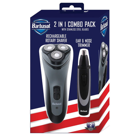 Wholesale-Barbasol CBT1SET2BLY Rechargeable Rotary Shaver-Bar-CBT1SET2BLY-Electro Vision Inc
