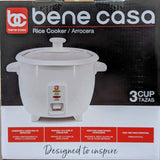 Wholesale-Bene Casa 12420 Rice Cooker 3 Cups White-Rice cooker-BC-12420-Electro Vision Inc