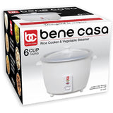 Wholesale-Bene Casa BC-12416 Rice Cooker with Glass Lid 6 Cups-Rice cooker-BC-12416-Electro Vision Inc
