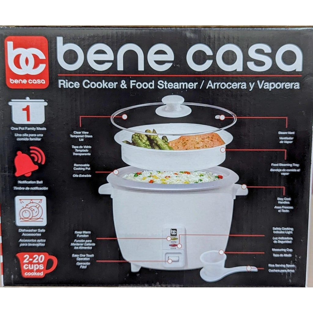 Bene Casa BC12418 Rice Cooker 10 cups White Electro Vision Inc