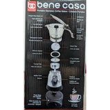 Wholesale-Bene Casa BC-58807 Electric Espresso Maker 6 Cups-Coffee Maker-BC-58807-Electro Vision Inc