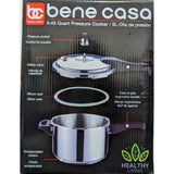 Wholesale-Bene Casa BC-61423 Aluminum Pressure Cooker 9.5 Qt-Pressure Cooker-BC-61423-Electro Vision Inc
