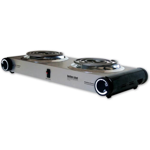 Wholesale-Better Chef IM-302DB Dual Electric Burner Stainless Steel-Electric Burner-BC-IM302DB-Electro Vision Inc