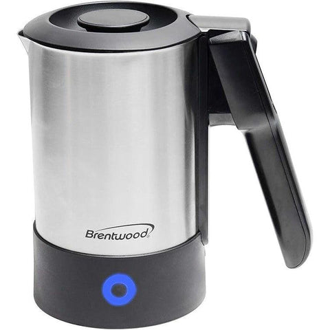 Wholesale-Brentwood KT1506S - 0.6 LT Travel Electric Kettle Stainless Steel-Kettle-Bre-KT1506S-Electro Vision Inc