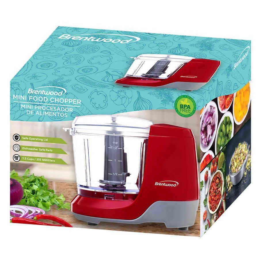 Brentwood MC109R Mini Food Chopper Red Electro Vision Inc