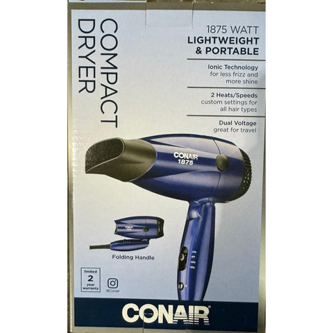 Wholesale-Conair 157xn 1875w Folding Dryer-Hair Dryer-Con-157xn-Electro Vision Inc