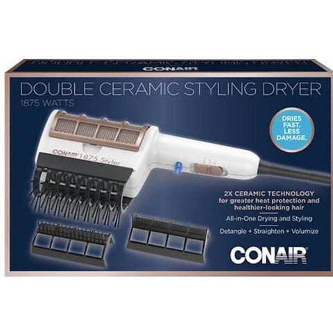Wholesale-Conair SD5DCM Double Ceramic Styling Hair Dryer All-in-one drying and styling-Hair Dryer-Con-SD5SCM-Electro Vision Inc
