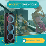Wholesale-Dolphin KP380 Triple 8" Portable Bluetooth Karaoke Speaker Partybox-Speaker-Dol-KP380-Electro Vision Inc