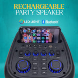 Wholesale-Dolphin KP380 Triple 8" Portable Bluetooth Karaoke Speaker Partybox-Speaker-Dol-KP380-Electro Vision Inc