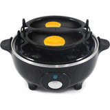 Wholesale-Elite Gourmet EGC007B Easy Electric 7 Egg Capacity Cooker, Black-Egg Cooker-EG-EGC007B-Electro Vision Inc