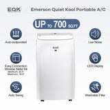 Wholesale-Emerson EAPH10RC1 Portable AC, Remote Control, Cooling and Heating (Heat Pump) DOE 10000 BTU, R32-Portable AC-EME-EAPH10RC1-Electro Vision Inc