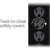 Wholesale-GE 6 Outlet Surge Protector 800J 3Ft Black-Surge Protector-GE-47224-Electro Vision Inc