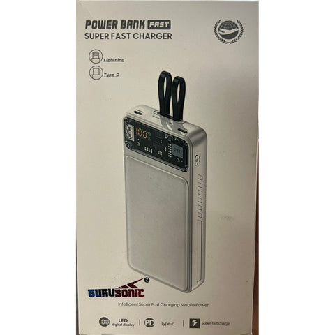 Wholesale-GuruSonic Power Bank 30,000 mAh with Built in Cable USB C Lightning-Power Bank-Guru-PB3000-Electro Vision Inc