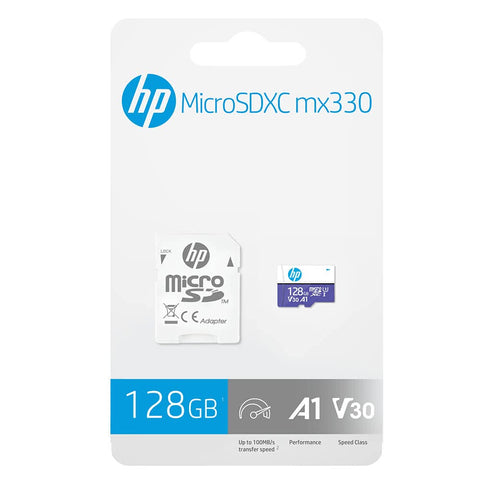 Wholesale-HP - Micro SD Card with Adapter- 128gb -HFUD128-MX330-Micro SD Card-HP-mx330-128gb-Electro Vision Inc
