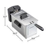 Wholesale-Hamilton Beach 35032 Deep Fryer, 3 Liter/12 Cup Oil Capacity, 8 Cup Food Capacity-Deep Fryer-HB-35032-Electro Vision Inc