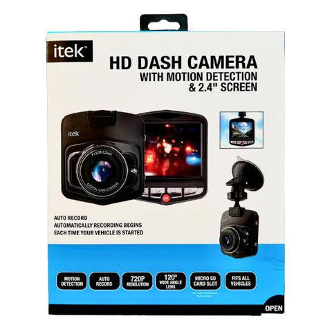 Wholesale-Itek HD Dash Camera with Motion Detection 2.4" Screen-Dash Cam-Ite-Cardash-Electro Vision Inc
