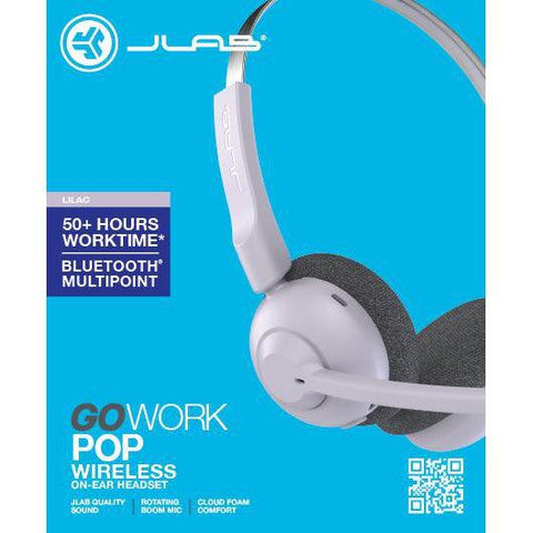 Wholesale-JLab HBGWRKPOPRLLC4 GO Work Pop Wireless Headphones- Lilac-Headphones-JLA-HBGWRKPOPRLLC4-Electro Vision Inc