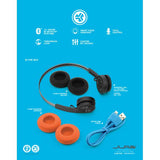 Wholesale-JLab HBREWINDRBLK4 Rewind Retro Wireless Headphones Black-Headphone-JLA-HBREWINDRBLK4-Electro Vision Inc