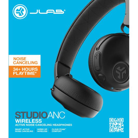 Wholesale-JLab Studio ANC Wireless Headphones Black-Wireless Headphones-JLA-HBASTUDIOANCRBLK4-Electro Vision Inc