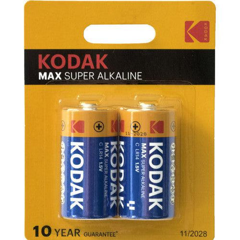 Wholesale-KODAK 30262881 MAX ALKALINE C 2-PACK BLISTER-battery-Kod-CAT-30262881-Electro Vision Inc