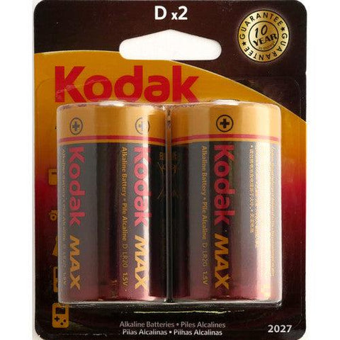 Wholesale-KODAK 30857872 MAX ALKALINE D 2-PACK BLISTER-battery-Kod-Cat-30857872-Electro Vision Inc