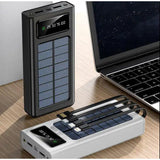 Wholesale-Kalio Power Bank - Solar with built in Cables - 20,000mAh-Power Bank-kal-KA10-Electro Vision Inc