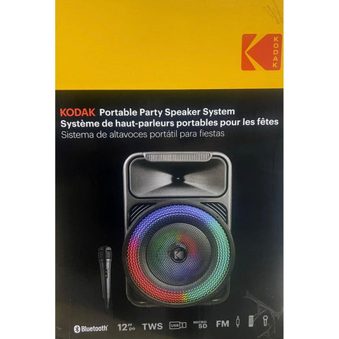 Wholesale-Kodak BTSPK121 Speaker 12" woofer + 1.5" tweeter Bluetooth , Mic and Remote-Kod-BTSPK121-Electro Vision Inc