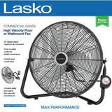 Wholesale-LASKO 20" HIGH VELOCITY FAN METAL-Fans-LAS-2264QM-Electro Vision Inc