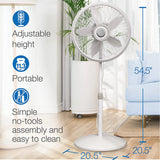 Wholesale-Lasko 1820 18" Adjustable Cyclone Pedestal Fan White-Fans-Las-1820-Electro Vision Inc