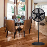Wholesale-Lasko 1827 Adjustable Cyclone Pedestal Fan Black - 18"-Fans-Las-1827-Electro Vision Inc