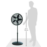 Wholesale-Lasko 1827 Adjustable Cyclone Pedestal Fan Black - 18"-Fans-Las-1827-Electro Vision Inc